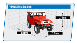 RC4WD GELANDE II RTR TRUCK W/CRUISER BODY SET (RED)