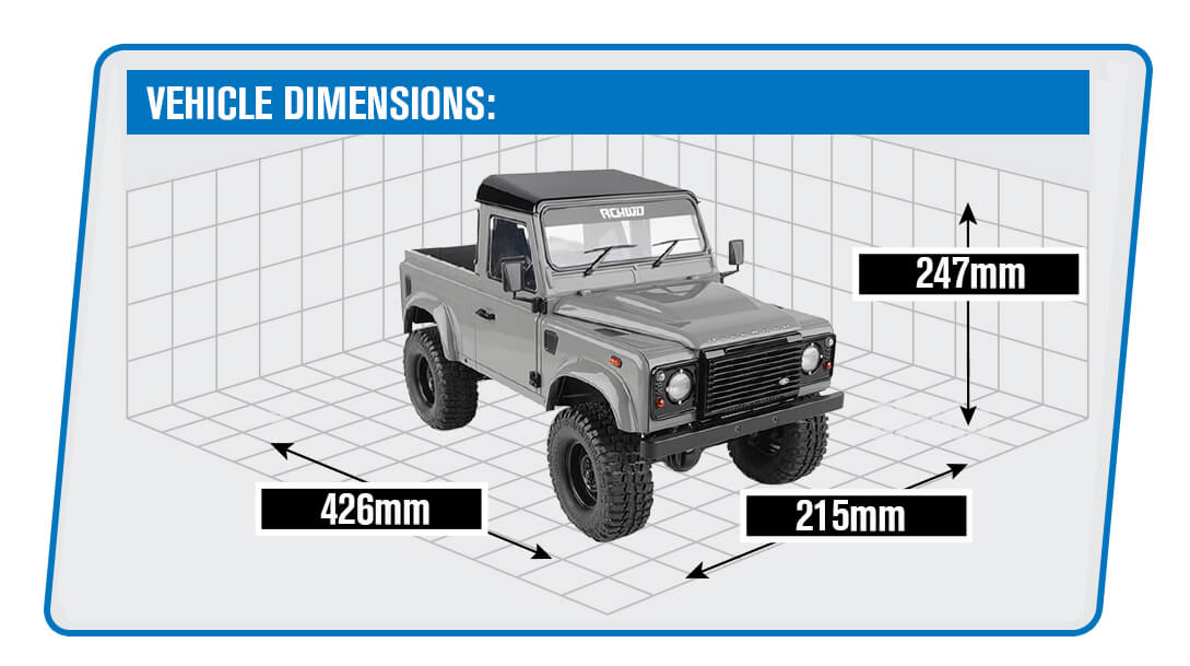 RC4WD GELANDE II RTR WITH 2015 LAND ROVER DEFENDER D90 BODY SET (GREY)