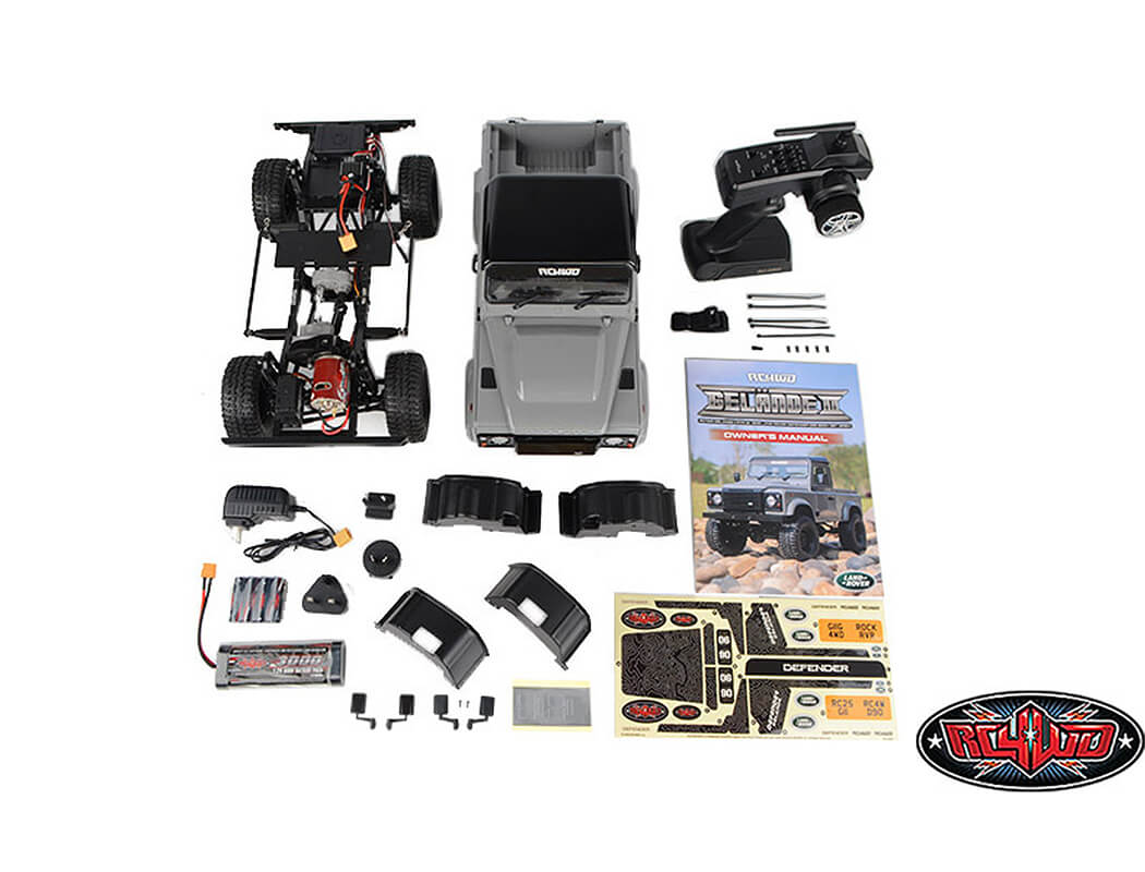 RC4WD GELANDE II RTR WITH 2015 LAND ROVER DEFENDER D90 BODY SET (GREY)