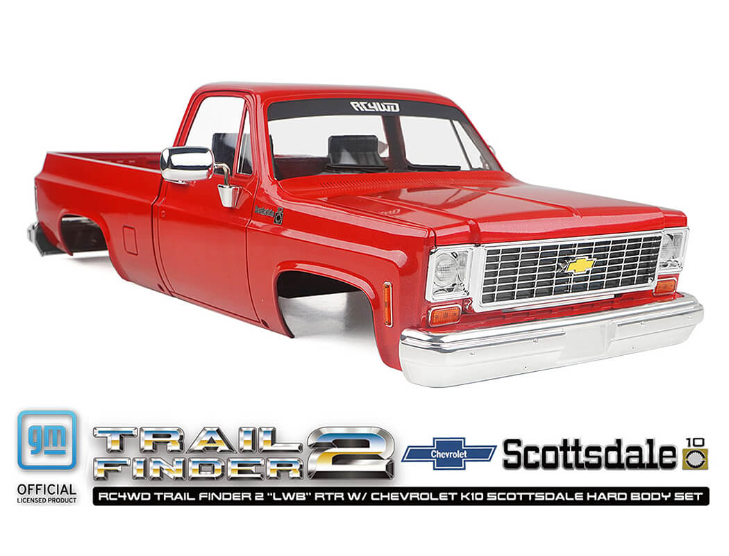 RC4WD TRAIL FINDER 2 LWB RTR WITH CHEVROLET K10 HARD BODY RED