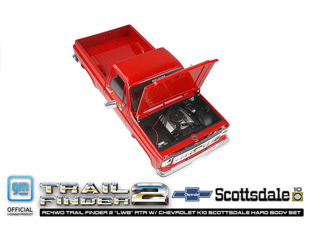 RC4WD TRAIL FINDER 2 LWB RTR WITH CHEVROLET K10 HARD BODY RED