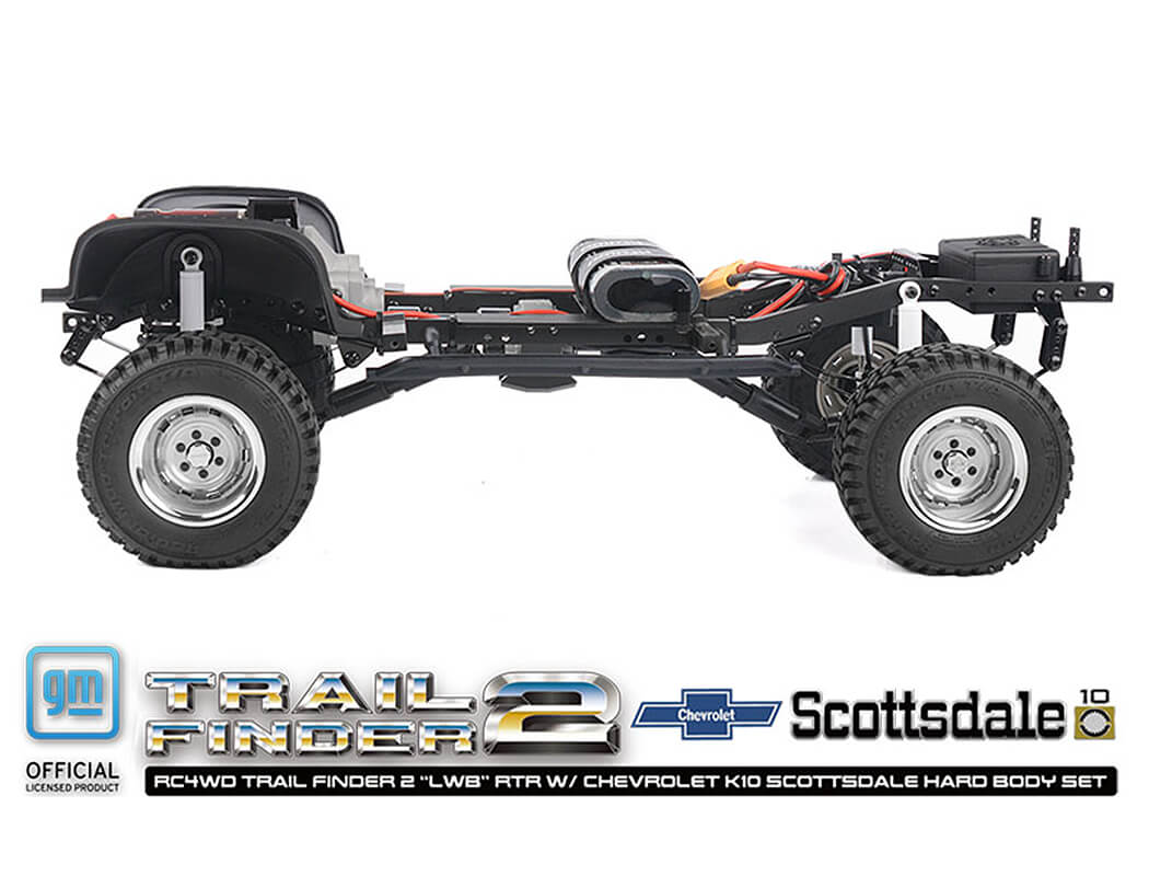 RC4WD TRAIL FINDER 2 LWB RTR WITH CHEVROLET K10 HARD BODY RED