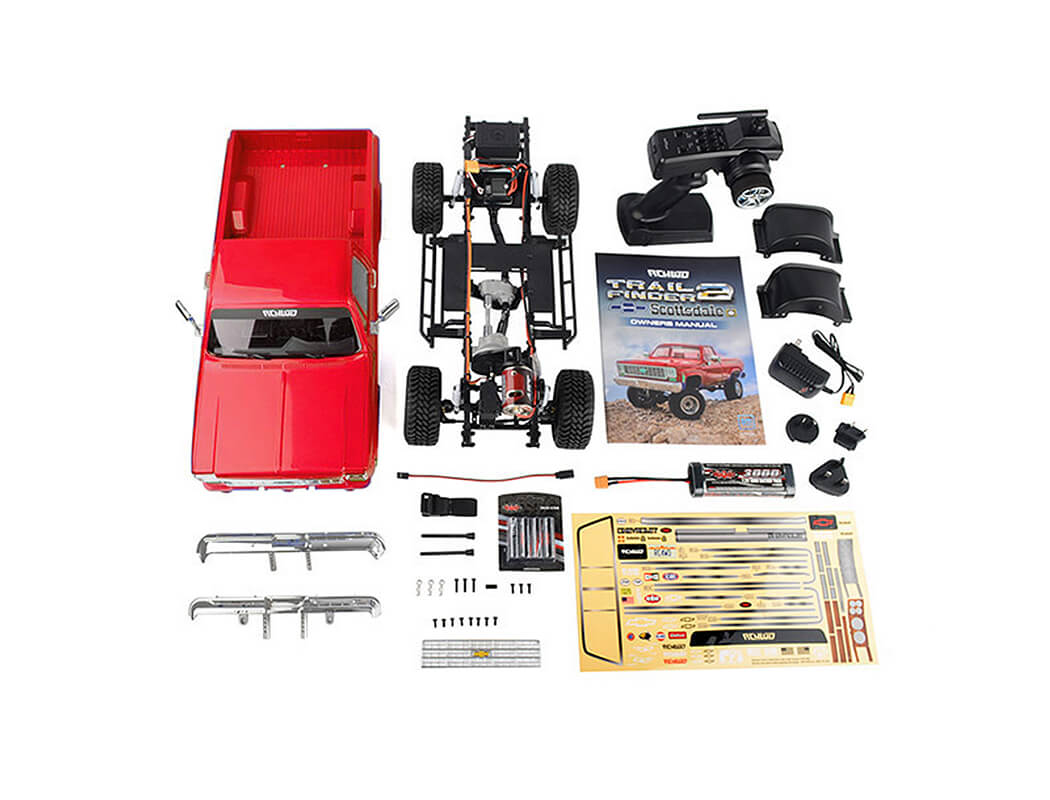 RC4WD TRAIL FINDER 2 LWB RTR WITH CHEVROLET K10 HARD BODY RED