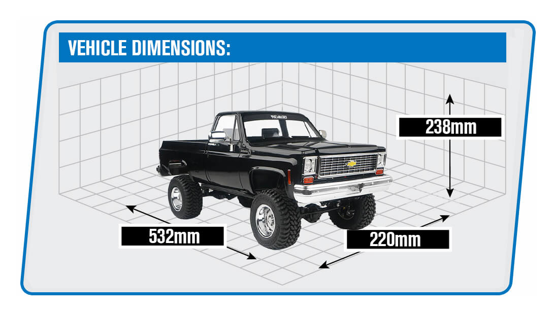 RC4WD TRAIL FINDER 2 LWB RTR W/CHEVROLET K10 HARDBODY BLACK
