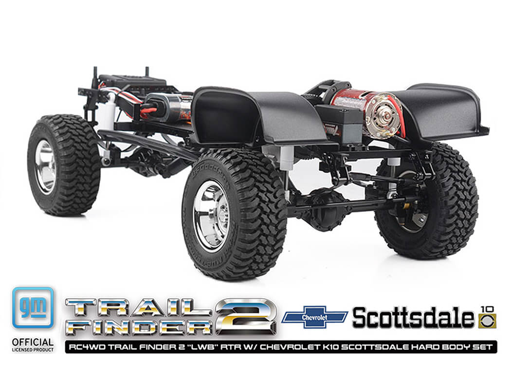 RC4WD TRAIL FINDER 2 LWB RTR W/CHEVROLET K10 HARDBODY BLACK