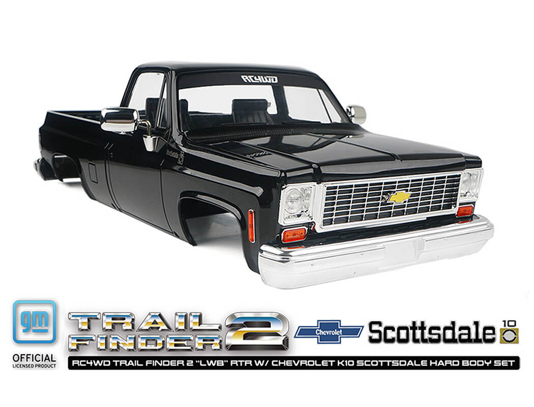 RC4WD TRAIL FINDER 2 LWB RTR W/CHEVROLET K10 HARDBODY BLACK