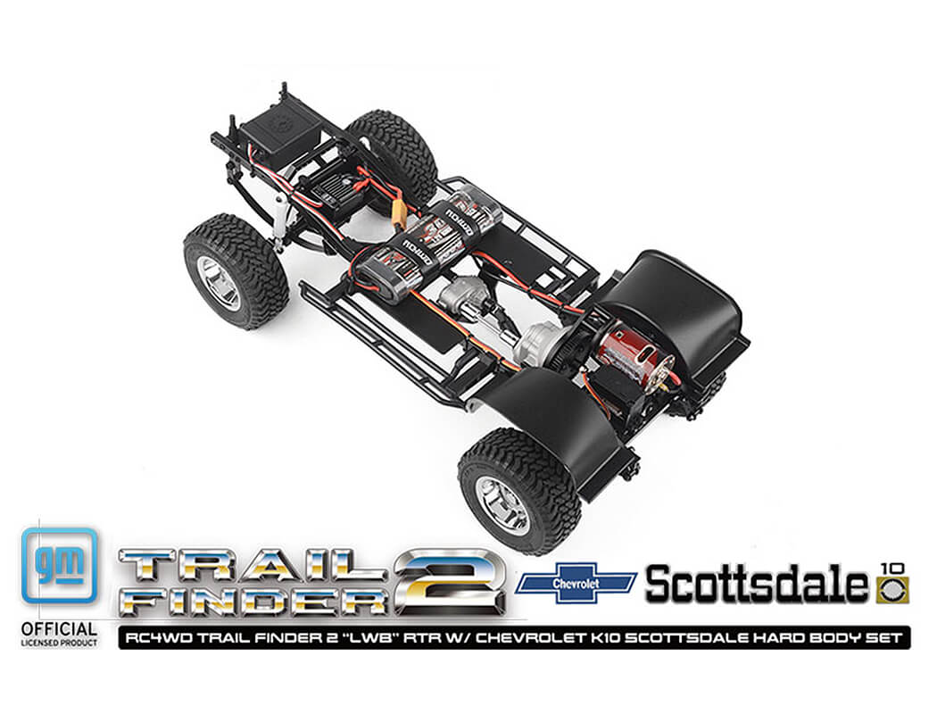 RC4WD TRAIL FINDER 2 LWB RTR W/CHEVROLET K10 HARDBODY BLACK