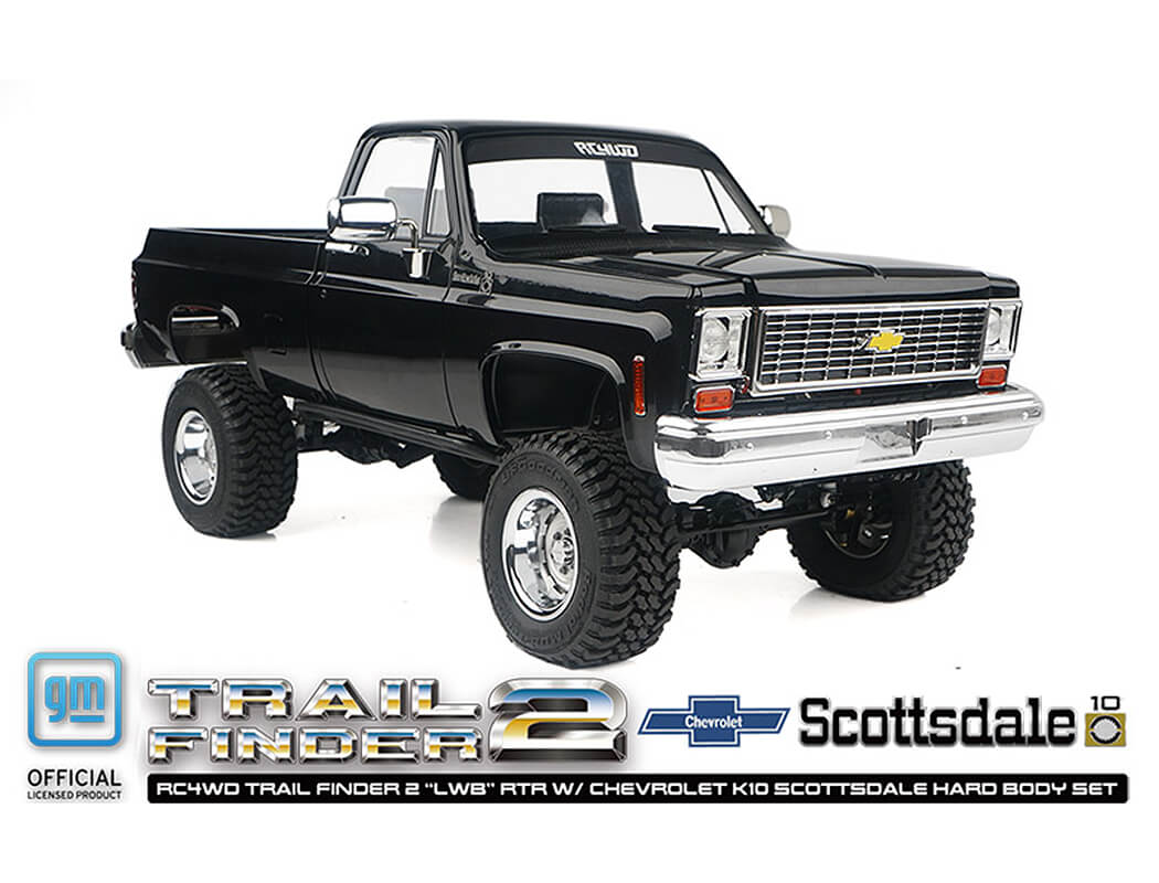 RC4WD TRAIL FINDER 2 LWB RTR W/CHEVROLET K10 HARDBODY BLACK