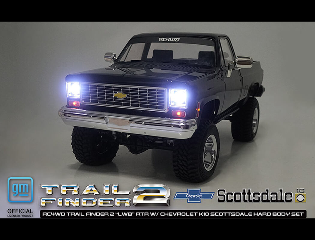 RC4WD TRAIL FINDER 2 LWB RTR W/CHEVROLET K10 HARDBODY BLACK