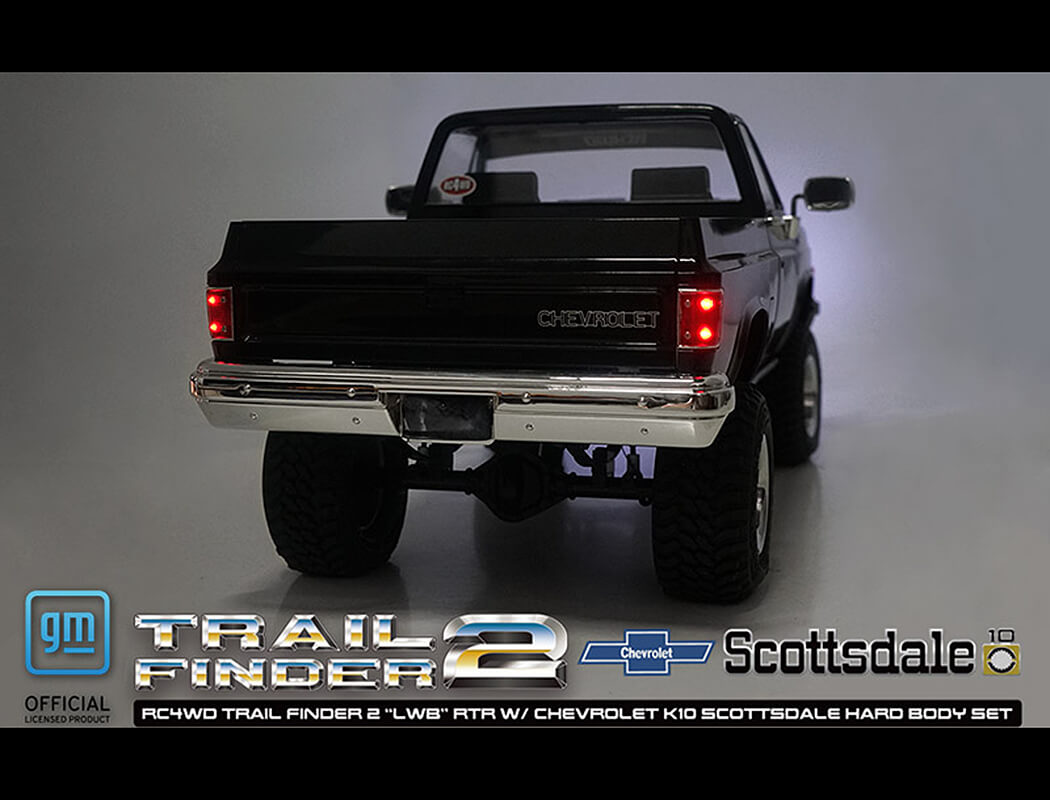 RC4WD TRAIL FINDER 2 LWB RTR W/CHEVROLET K10 HARDBODY BLACK