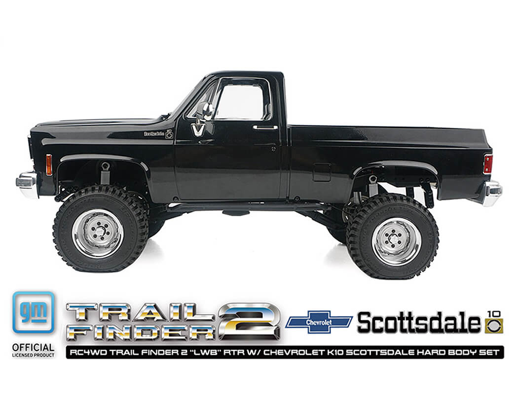 RC4WD TRAIL FINDER 2 LWB RTR W/CHEVROLET K10 HARDBODY BLACK