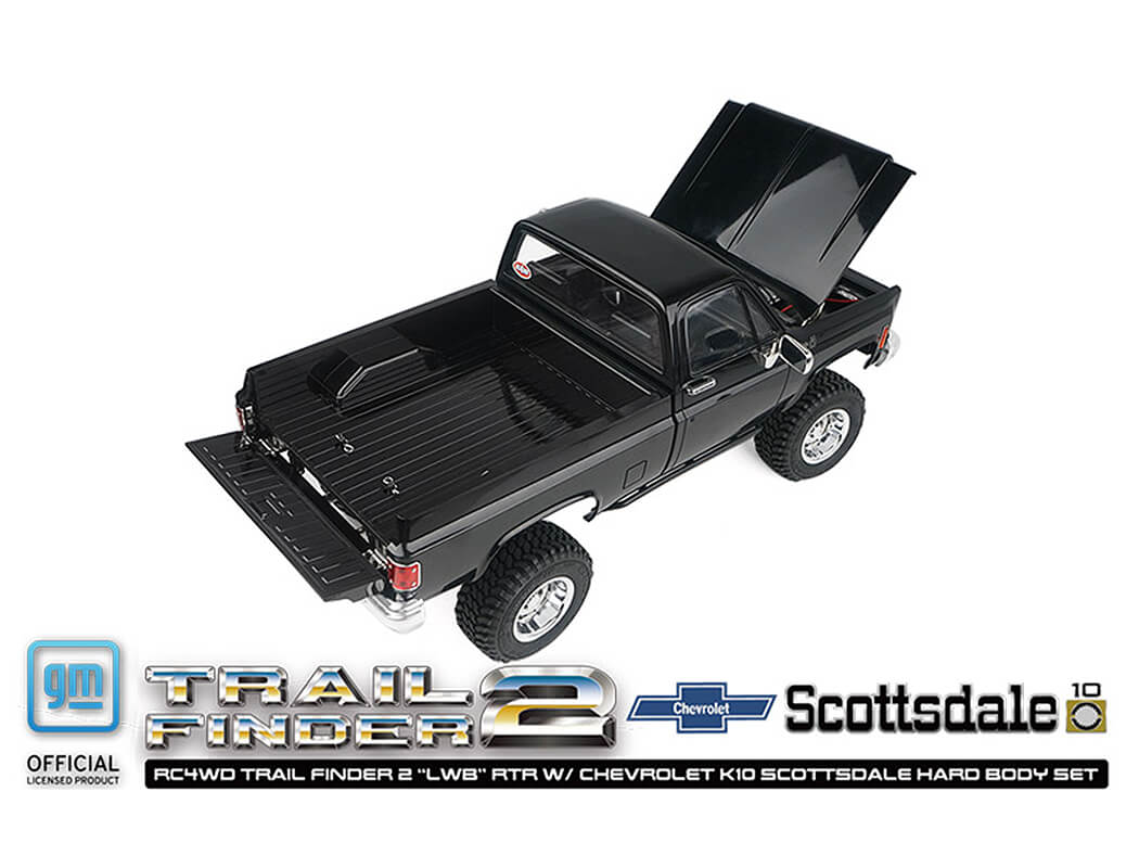 RC4WD TRAIL FINDER 2 LWB RTR W/CHEVROLET K10 HARDBODY BLACK