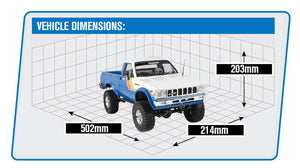 RC4WD TRAIL FINDER2 RTR WITH 1982 TOYOTA PICKUP HARD BODY BLUE