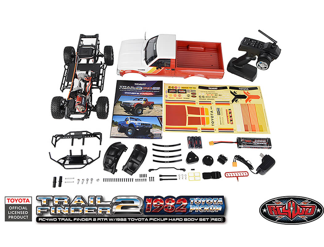 RC4WD TRAIL FINDER2 RTR WITH 1982 TOYOTA PICKUP HARD BODY RED