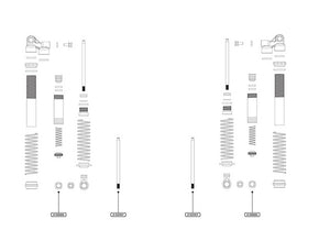 RC4WD REPLACEMENT SHOCK SHAFTS MILLER MOTORSPORT PRO ROCK RACER