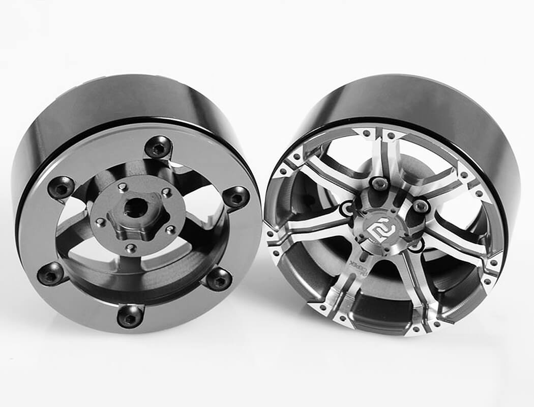 RC4WD DICK CEPEK GUN METAL 7 1.9" INTERNAL BEADLOCK WHEELS