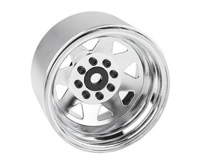 RC4WD 8LUG DEEP DISH WAGON 1.9 STEEL STAMPED B/L WHEELS CHRME