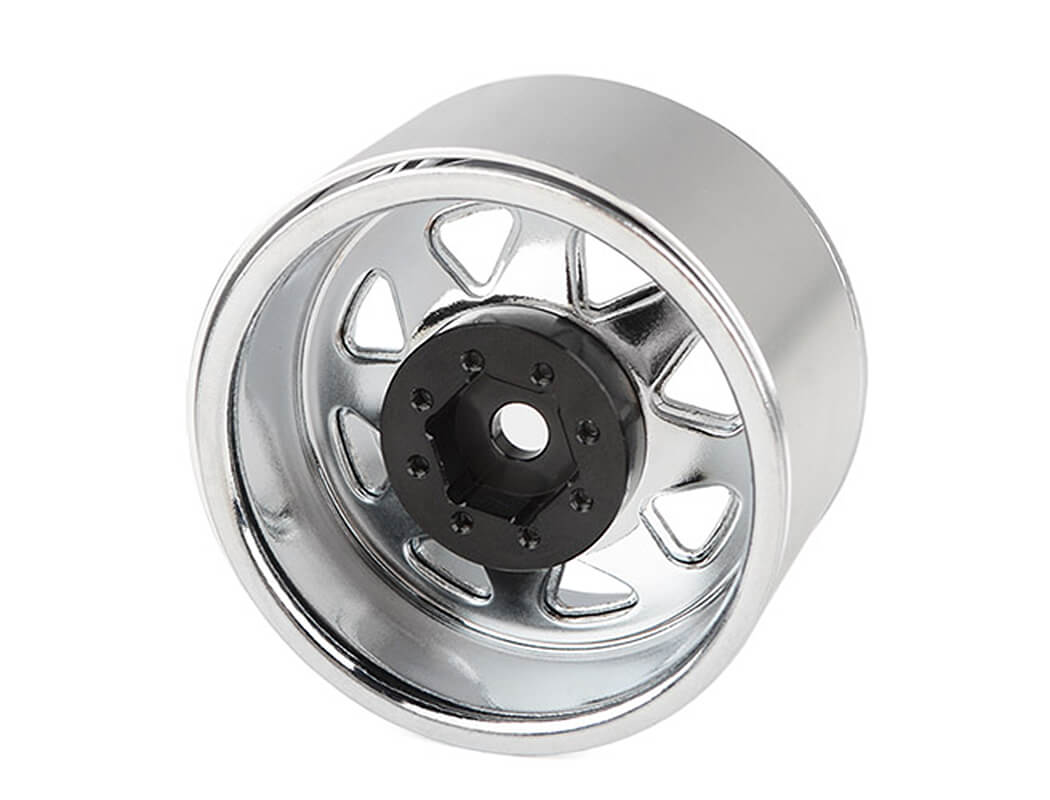 RC4WD 8LUG DEEP DISH WAGON 1.9 STEEL STAMPED B/L WHEELS CHRME