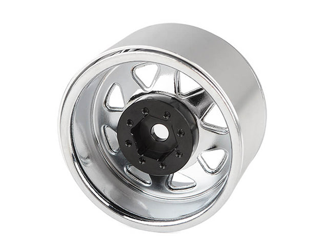 RC4WD 8LUG DEEP DISH WAGON 1.9 STEEL STAMPED B/L WHEELS CHRME