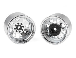 RC4WD 8LUG DEEP DISH WAGON 1.9 STEEL STAMPED B/L WHEELS CHRME