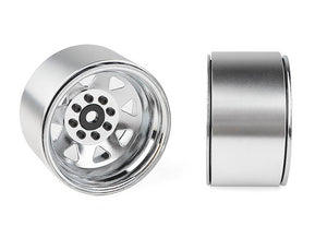 RC4WD 8LUG DEEP DISH WAGON 1.9 STEEL STAMPED B/L WHEELS CHRME