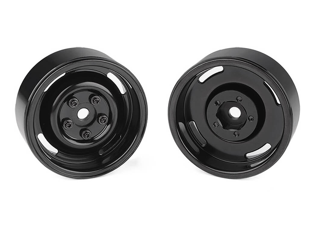 RC4WD 1.9" LANDIES VINTAGE STAMPED STEEL B/LOCK WHEELS BLACK