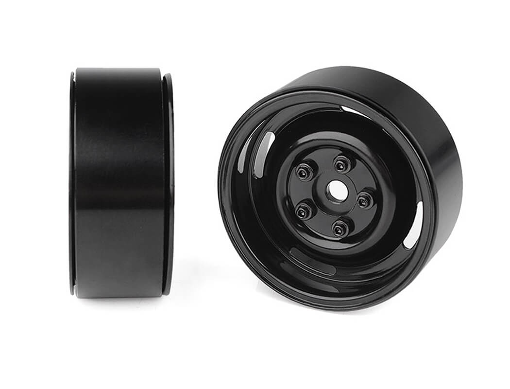 RC4WD 1.9" LANDIES VINTAGE STAMPED STEEL B/LOCK WHEELS BLACK