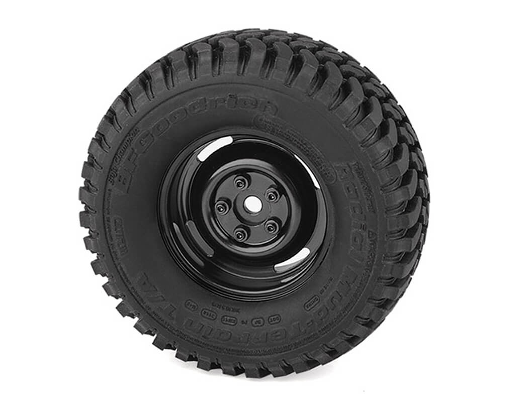 RC4WD 1.9" LANDIES VINTAGE STAMPED STEEL B/LOCK WHEELS BLACK