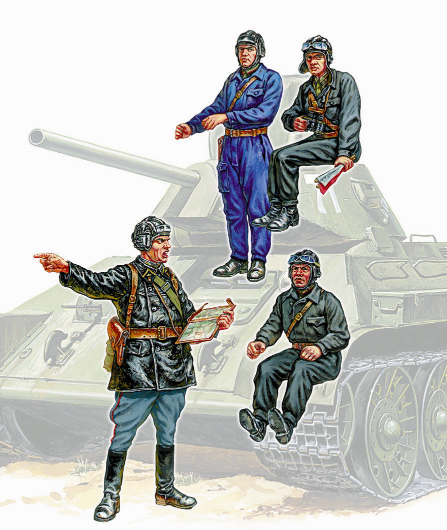 WWII Soviet Tank Crew (4 Figures)