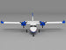 XFLY P68 TWIN 850MM WINGSPAN WITHOUT TX/RX/BATTERY - BLUE