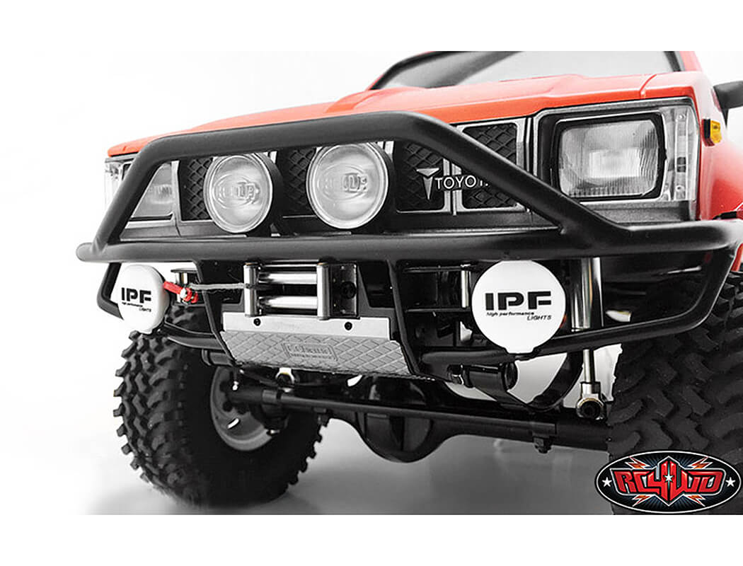 RC4WD ROUGH STUFF METAL FRONT BUMPER FOR RC4WD TRAIL FINDER 2 (HELLA & IPF ROUND LIGHTS)