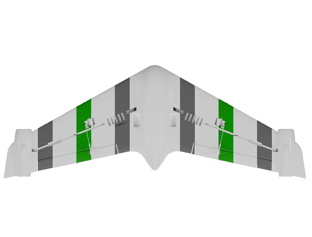 XFLY EAGLE 40MM EDF FLYING WING WITHOUT TX/RX/BATTERY WITH GYRO - GREEN