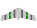 XFLY EAGLE 40MM EDF FLYING WING WITHOUT TX/RX/BATTERY WITH GYRO - GREEN