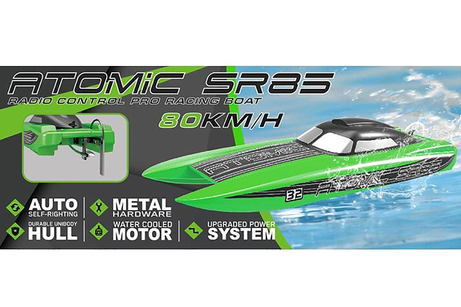 VOLANTEX ATOMIC SR85 BRUSHLESS BOAT (NO BATT)- GREEN