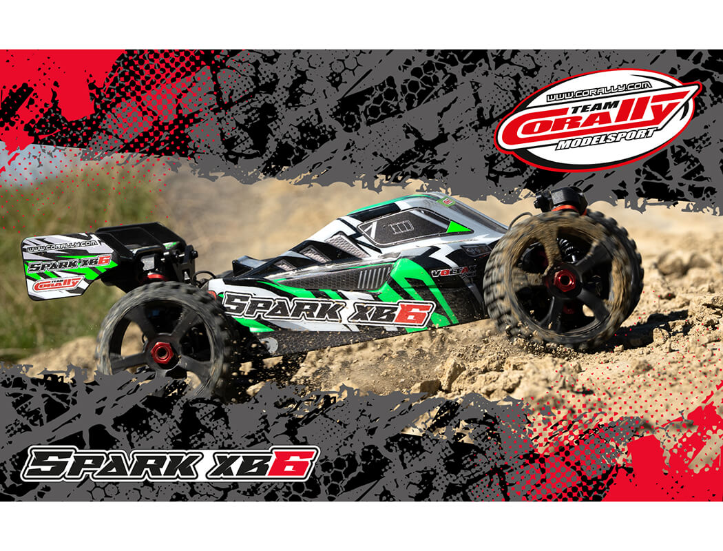 CORALLY SPARK XB6 6S BRUSHLESS BASHER BUGGY RTR - GREEN