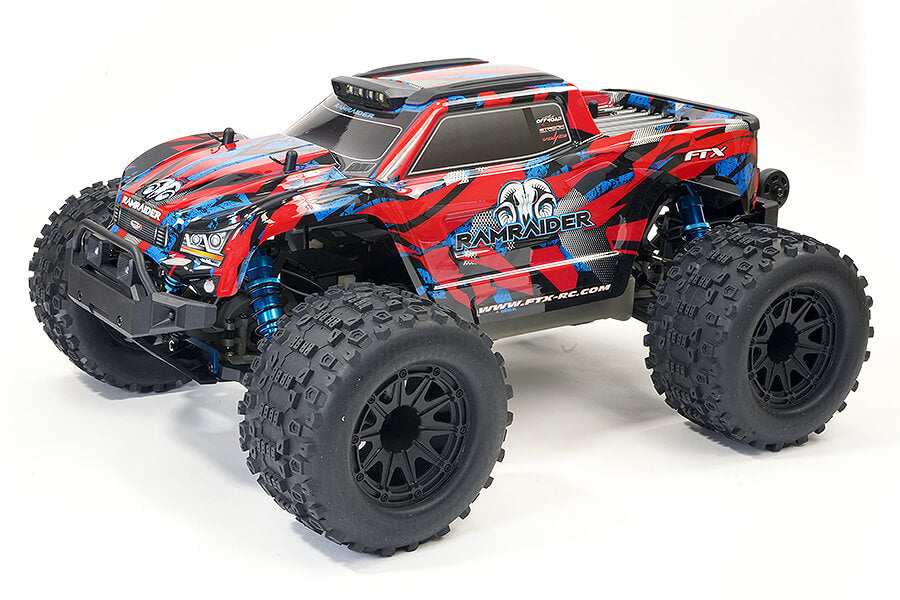 FTX RAMRAIDER 1/10 BRUSHLESS MONSTER TRUCK RTR - RED/BLUE