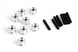 GMADE GS01 ALUMINIUM EXTENSION ROD SPACERS (8)