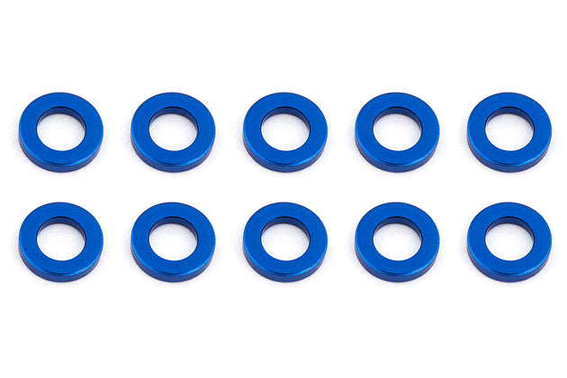 ASSOCIATED BALLSTUD WASHERS 5.5 X 1.0MM BLUE ALUMINIUM X10