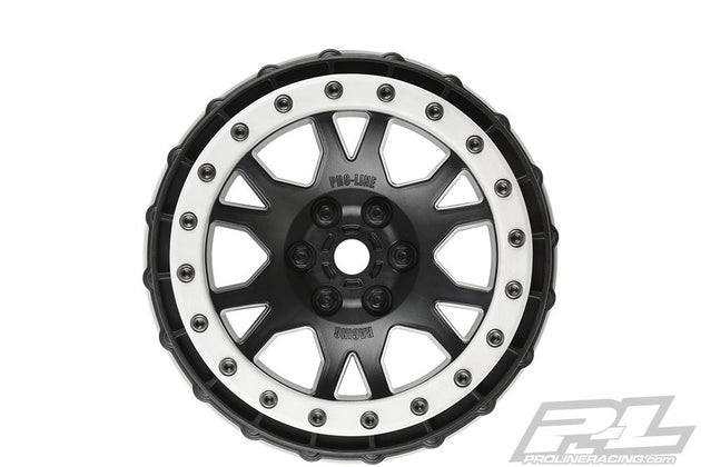 PROLINE IMPULSE PRO-LOC BLACK WHEELS W/GREY RING XMAXX (F/R)