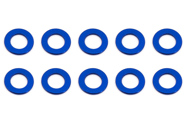 ASSOCIATED BALLSTUD WASHERS 5.5 X 0.5MM BLUE ALUMINIUM X10