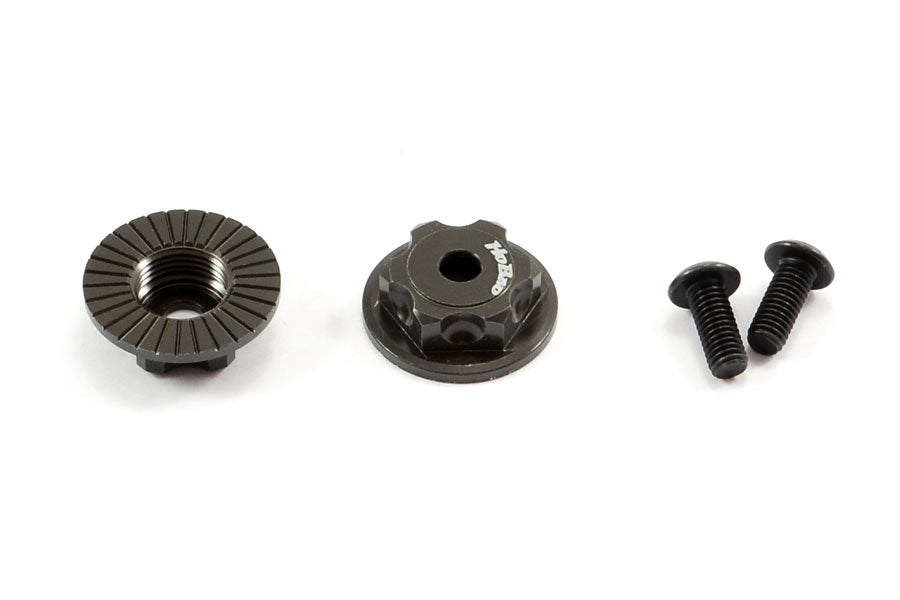 HOBAO MT DOUBLE LOCK DUSTPROOF WHEEL NUT/BUTTON SCREW (2) BLACK