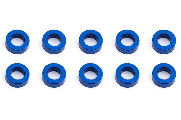 ASSOCIATED BALLSTUD WASHERS 5.5 X 2.0MM BLUE ALUMINIUM X10