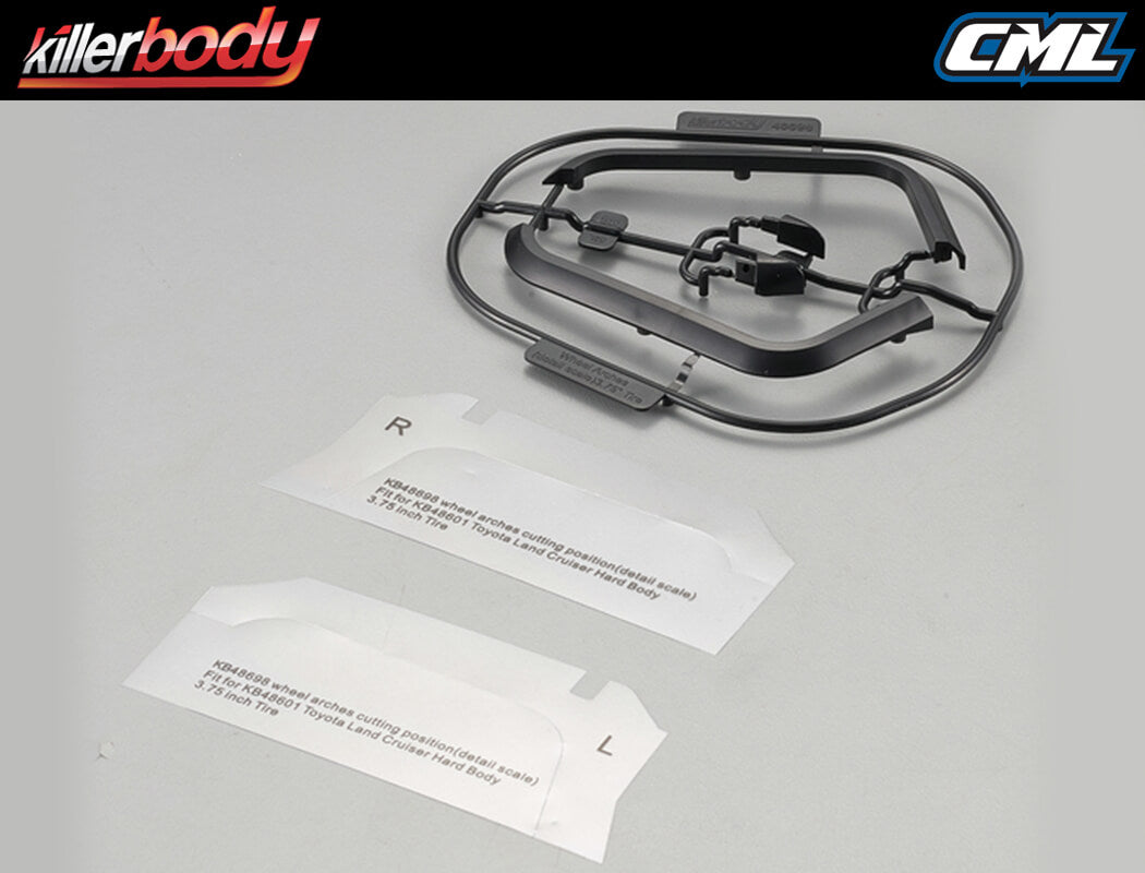 KILLERBODY FRONT WHEEL ARCHES SCALE (3.75" TYRE) FOR KB48601