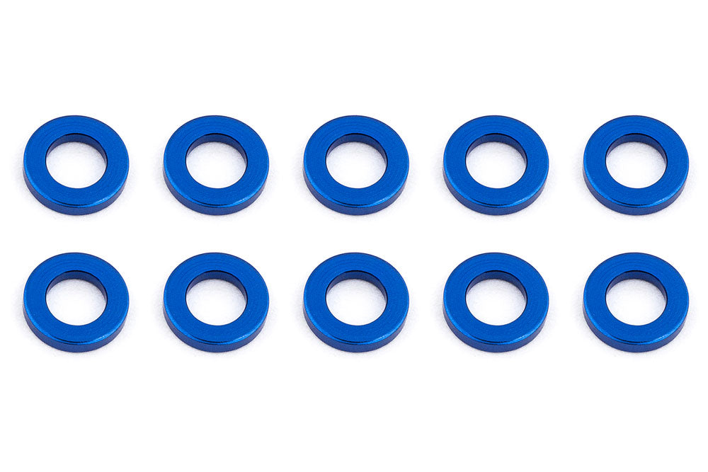ASSOCIATED BALLSTUD WASHERS 5.5 X 1.0MM BLUE ALUMINIUM X10