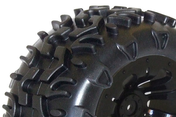 FTX CARNAGE MOUNTED WHEEL/TYRE COMPLETE PAIR - BLACK