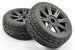 FASTRAX 1/8 EAGLE TREAD MOUNTED ON 8-SPOKE BLACK (PR)