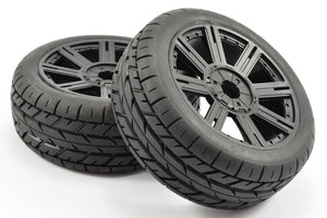 FASTRAX 1/8 EAGLE TREAD MOUNTED ON 8-SPOKE BLACK (PR)