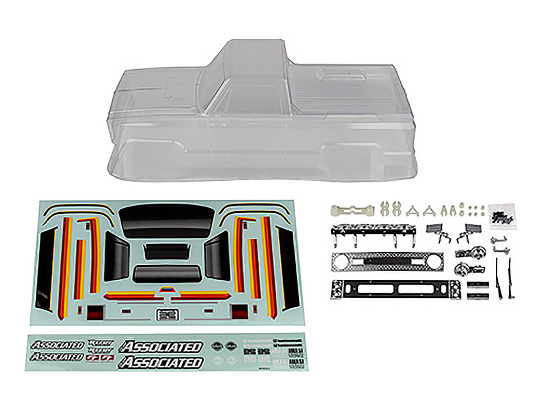 TEAM ASSOCIATED MT12 BODYSHELL SET CLEAR