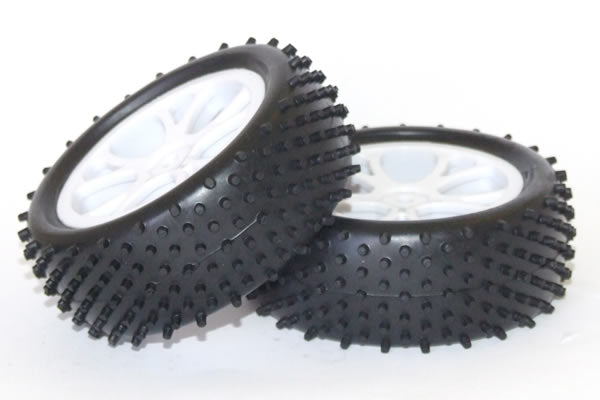 FTX VANTAGE FRONT BUGGY TYRE MOUNTED ON WHEELS (PR) - WHITE