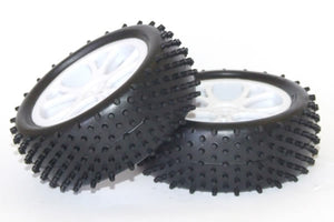FTX VANTAGE FRONT BUGGY TYRE MOUNTED ON WHEELS (PR) - WHITE